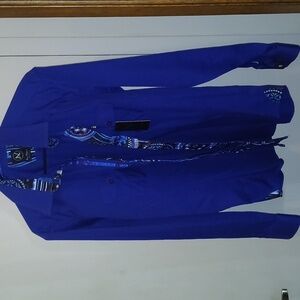 Au Noir Mens Royal Blue Shirt, New
